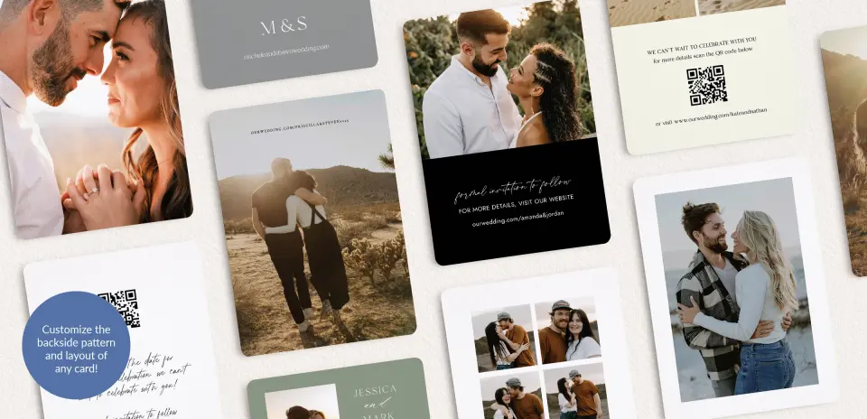 Back of Save the Date Card
