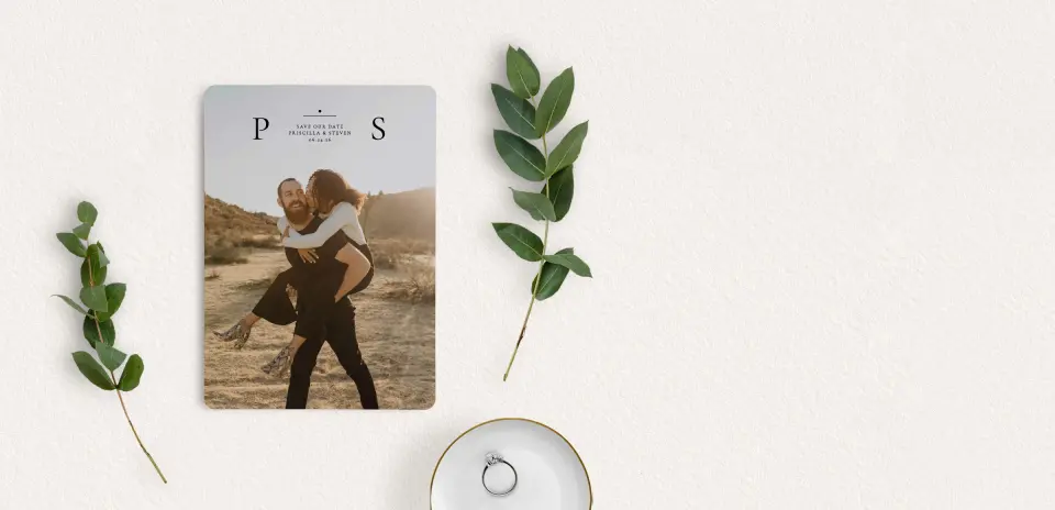 Save the Date Card with Optional Guest Addressing Service