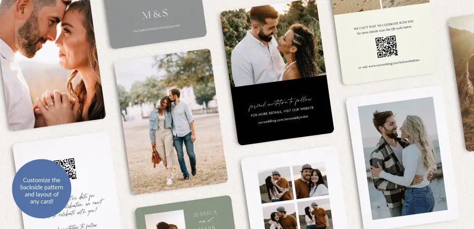 Back of Save the Date Card