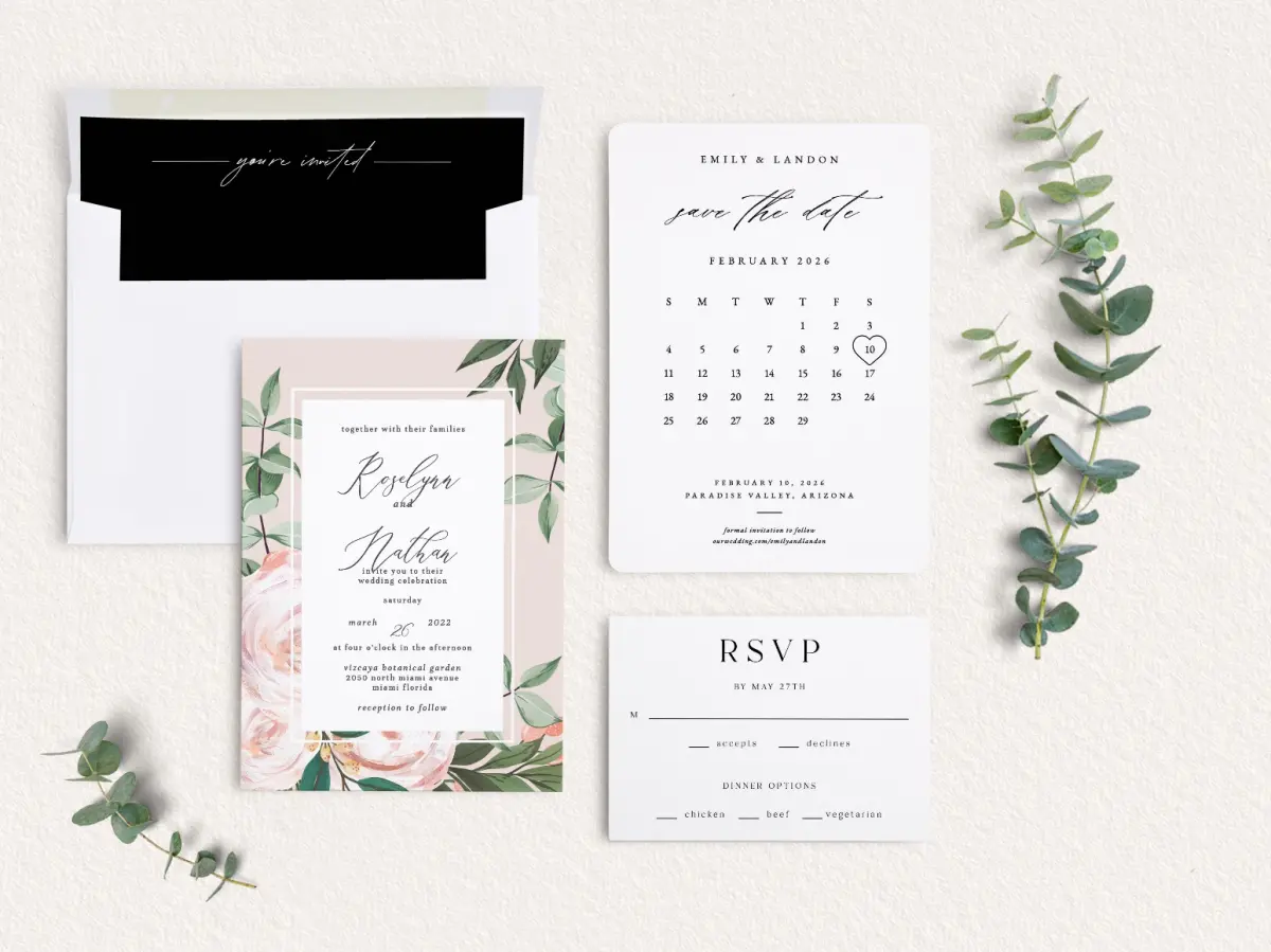 Front of Save the Date Card