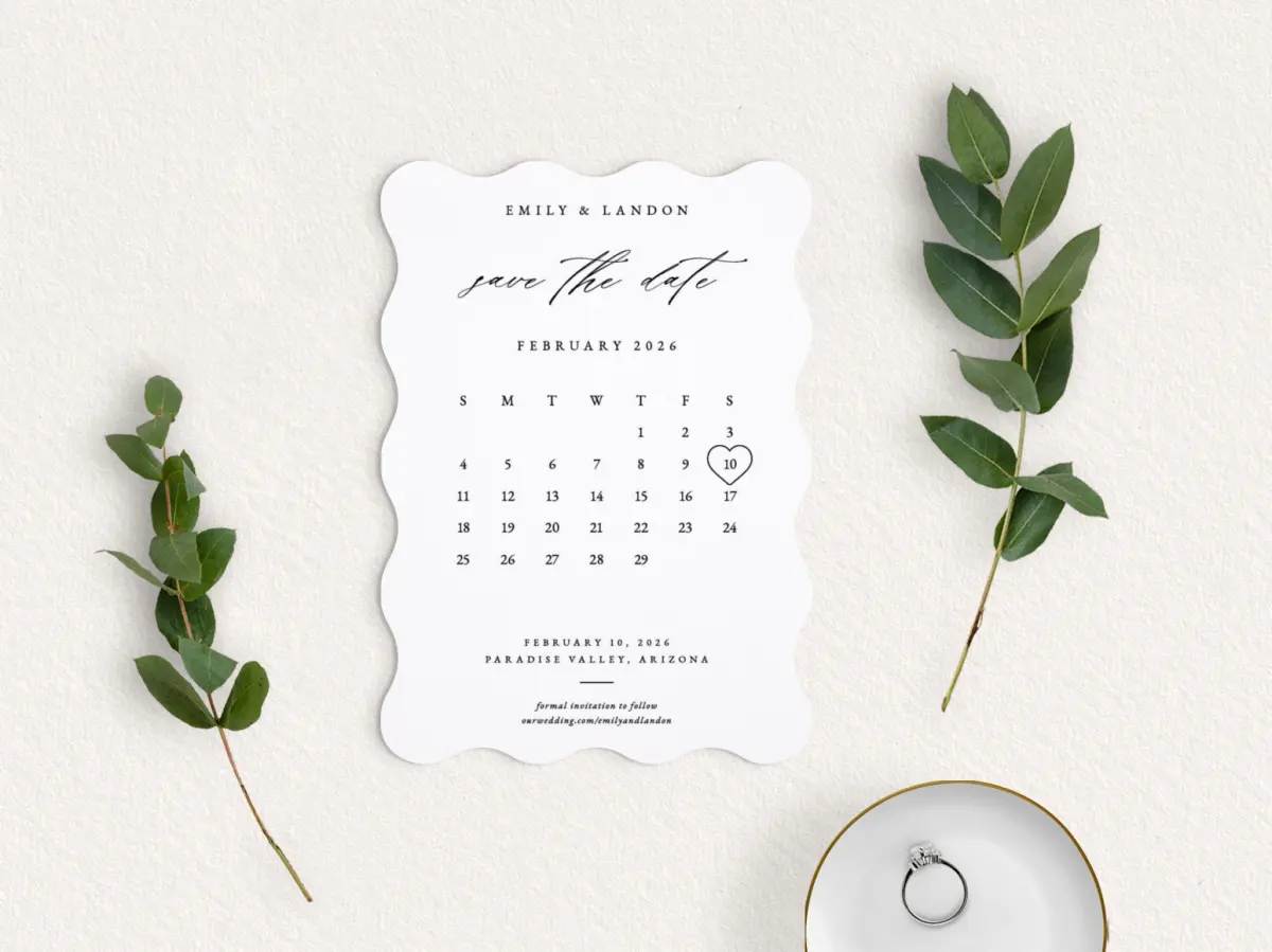 Save the Date Card with Optional Guest Addressing Service