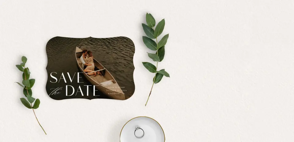 Save the Date Card with Optional Guest Addressing Service