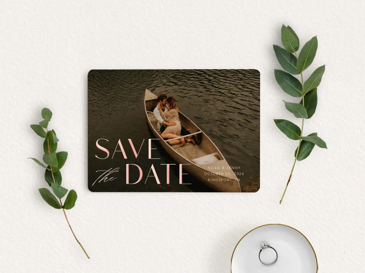 Save the Date Card with Optional Guest Addressing Service