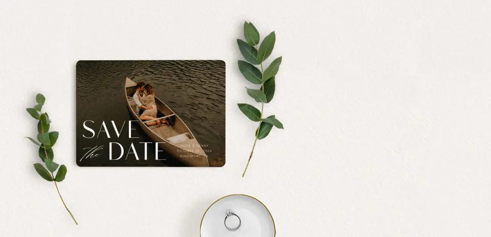 Save the Date Card with Optional Guest Addressing Service