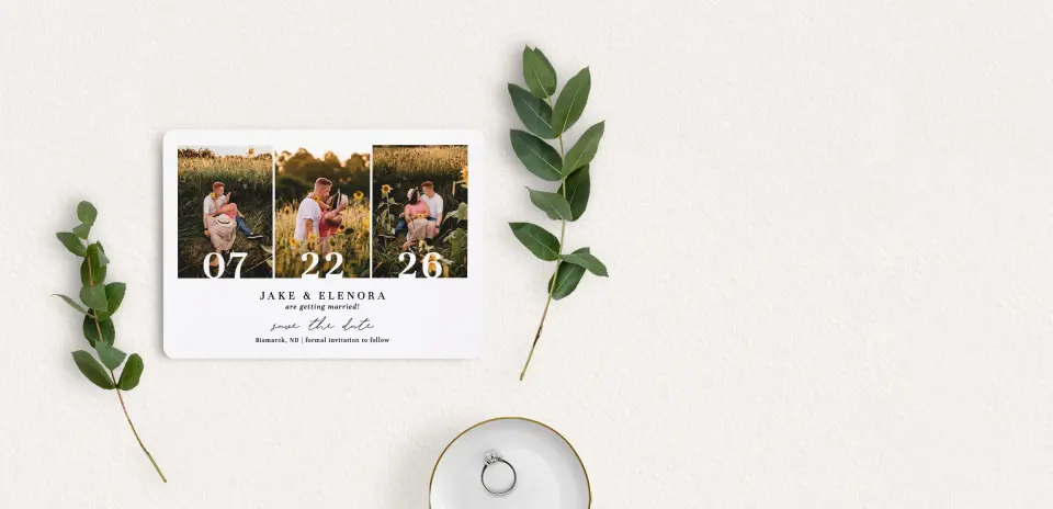 Save the Date Card with Optional Guest Addressing Service