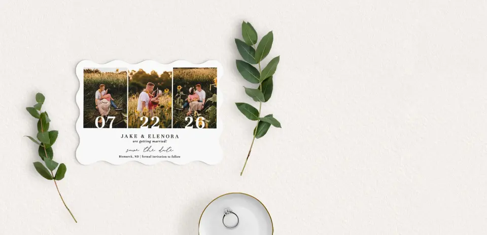 Save the Date Card with Optional Guest Addressing Service