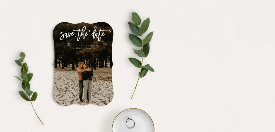 Save the Date Card with Optional Guest Addressing Service