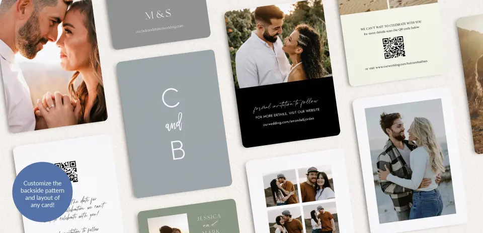 Back of Save the Date Card