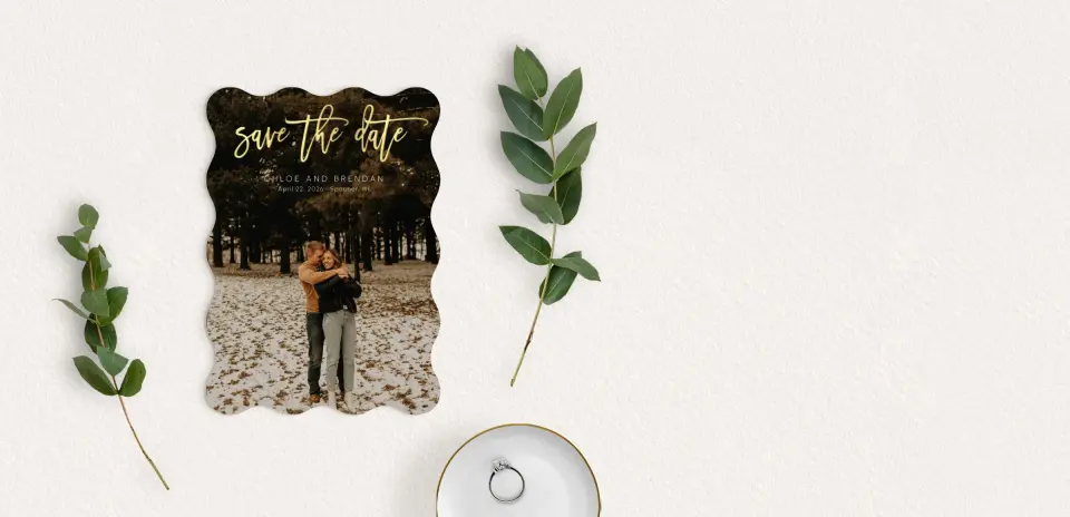 Save the Date Card with Optional Guest Addressing Service
