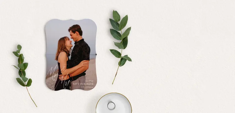 Save the Date Card with Optional Guest Addressing Service
