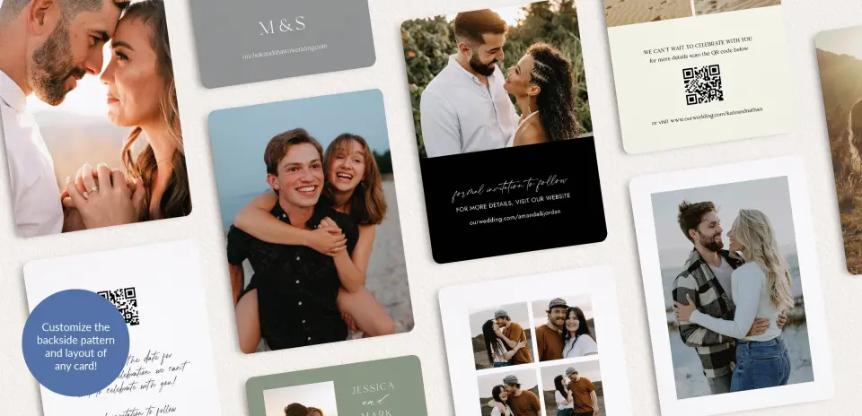 Back of Save the Date Card
