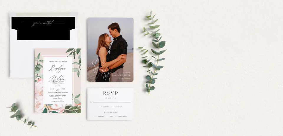 Front of Save the Date Card