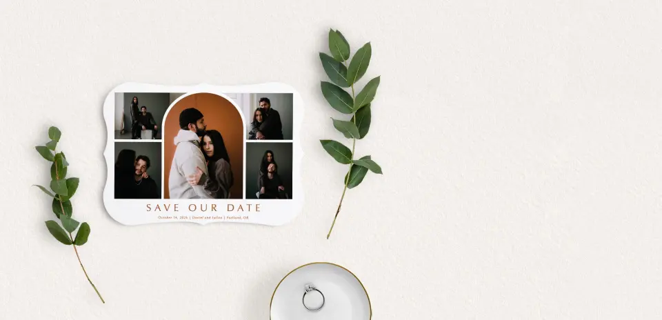 Save the Date Card with Optional Guest Addressing Service