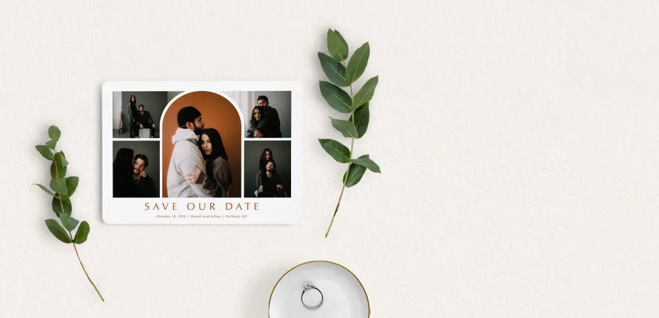 Save the Date Card with Optional Guest Addressing Service