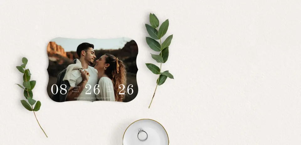 Save the Date Card with Optional Guest Addressing Service