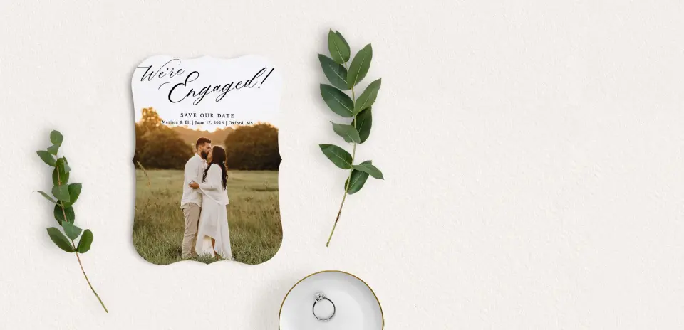 Save the Date Card with Optional Guest Addressing Service