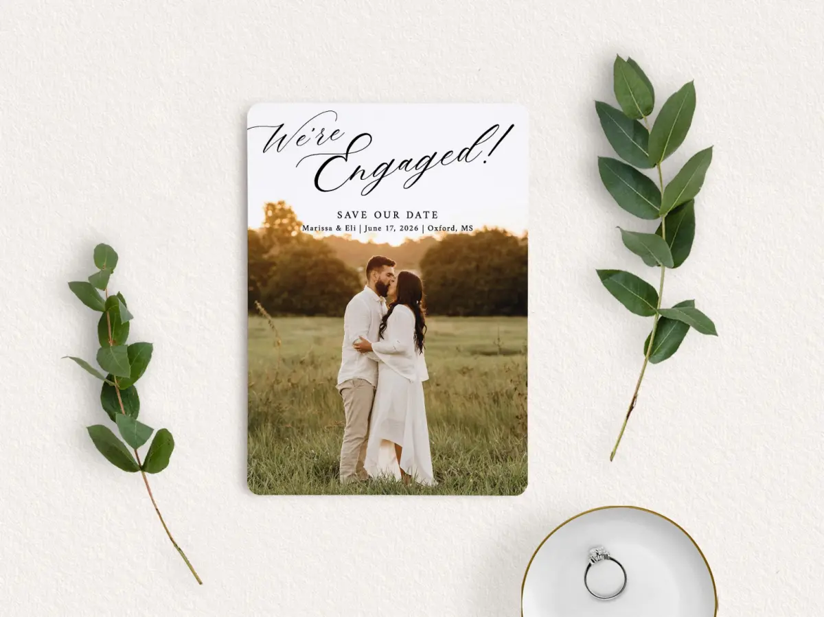 Save the Date Card with Optional Guest Addressing Service
