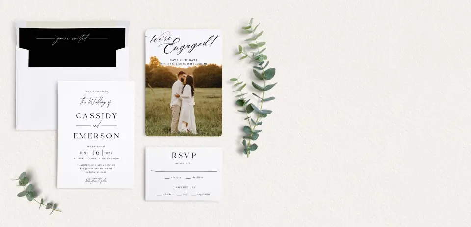 Front of Save the Date Card