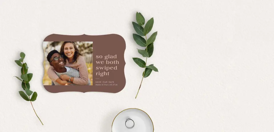 Save the Date Card with Optional Guest Addressing Service