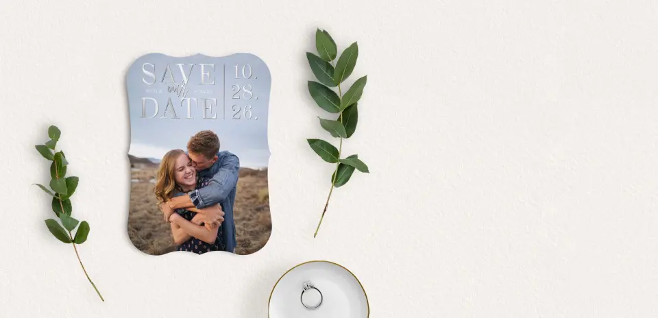 Save the Date Card with Optional Guest Addressing Service