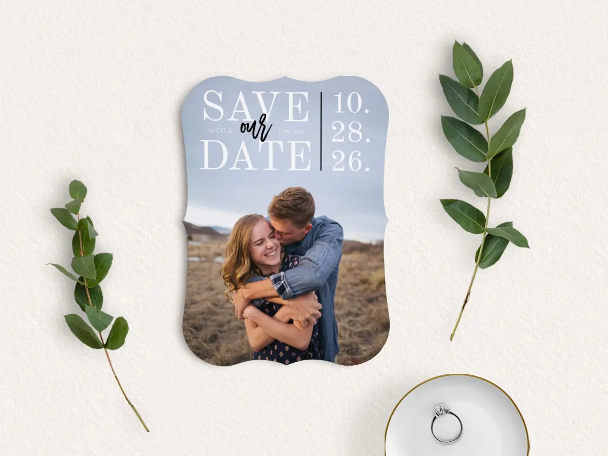 Save the Date Card with Optional Guest Addressing Service