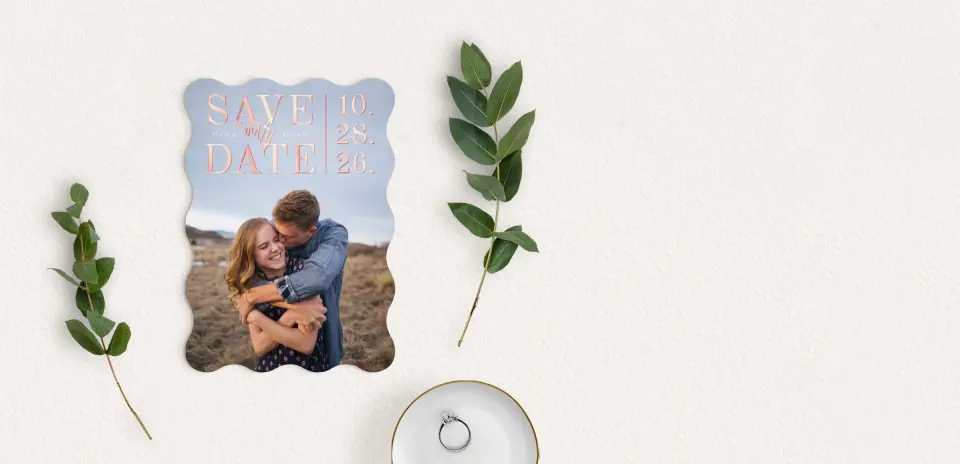 Save the Date Card with Optional Guest Addressing Service