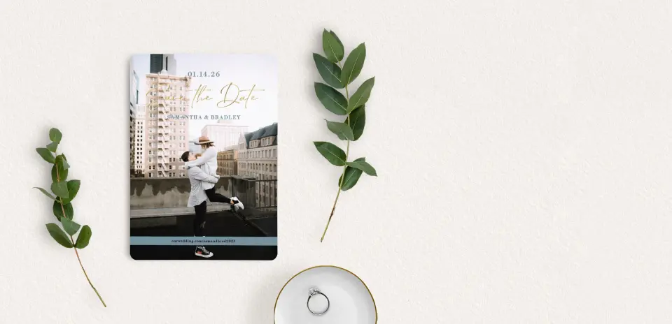 Save the Date Card with Optional Guest Addressing Service