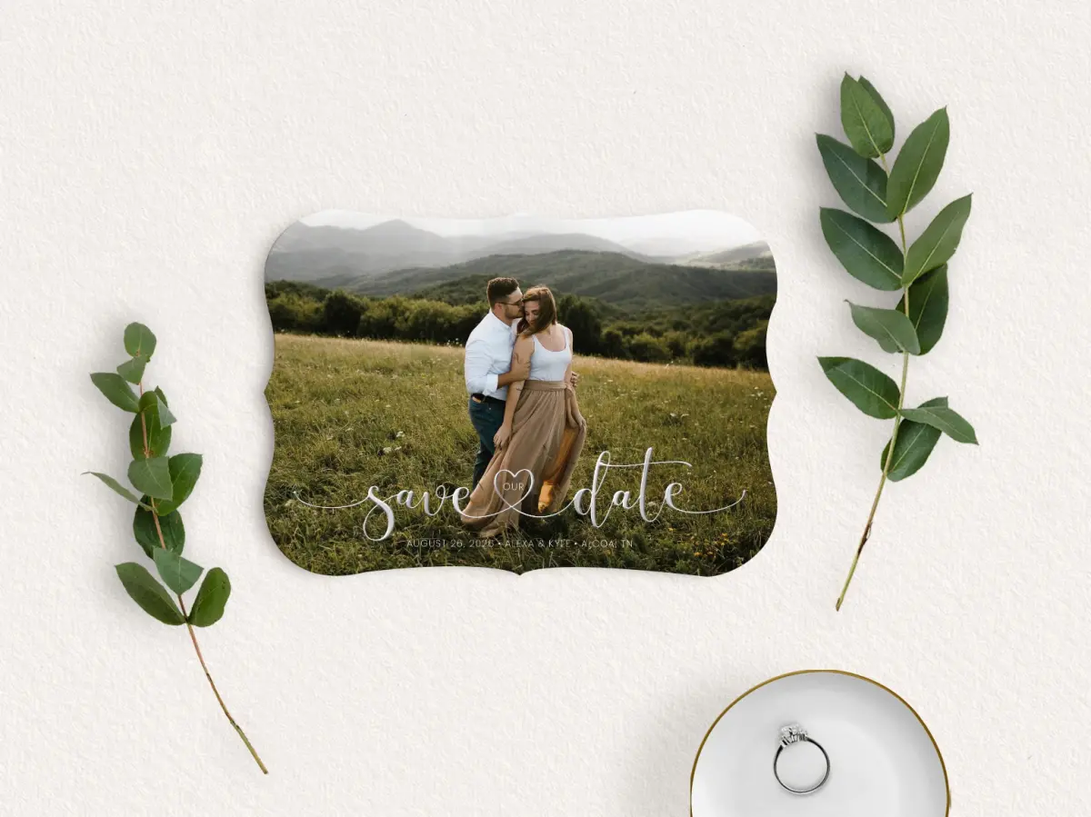 Save the Date Card with Optional Guest Addressing Service
