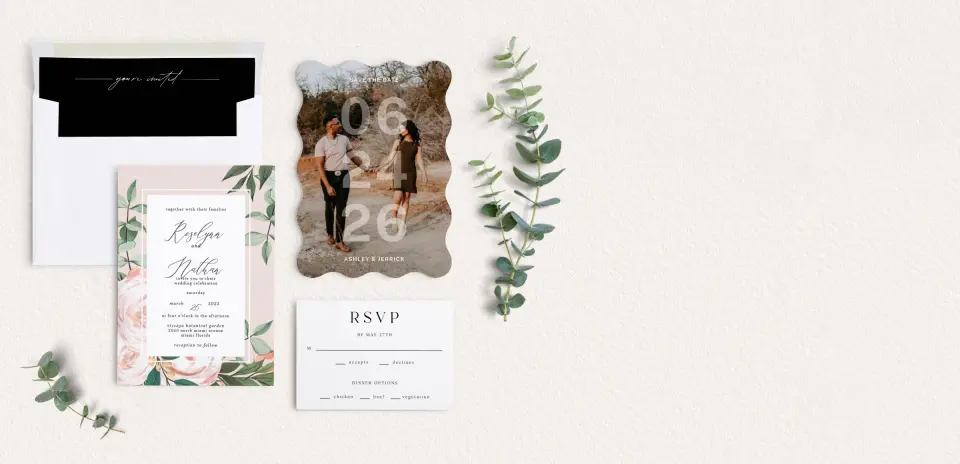 Front of Save the Date Card