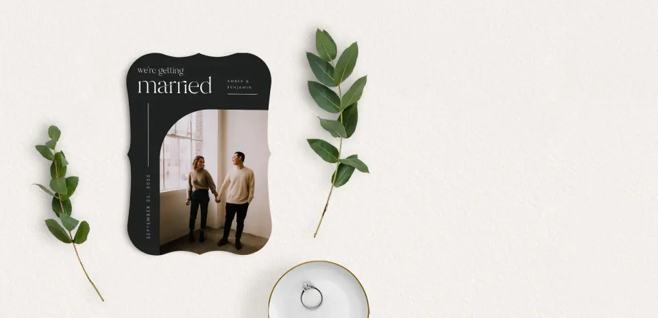 Save the Date Card with Optional Guest Addressing Service