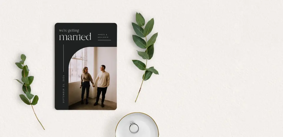 Save the Date Card with Optional Guest Addressing Service