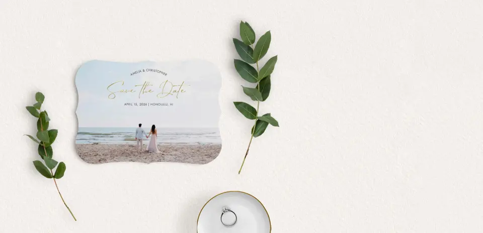 Save the Date Card with Optional Guest Addressing Service