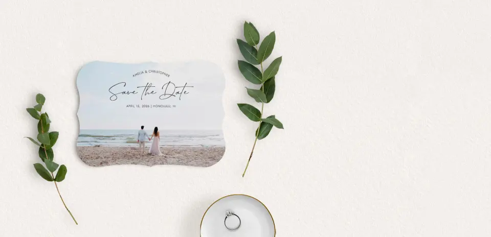 Save the Date Card with Optional Guest Addressing Service