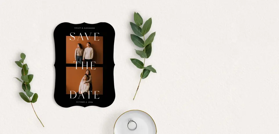 Save the Date Card with Optional Guest Addressing Service