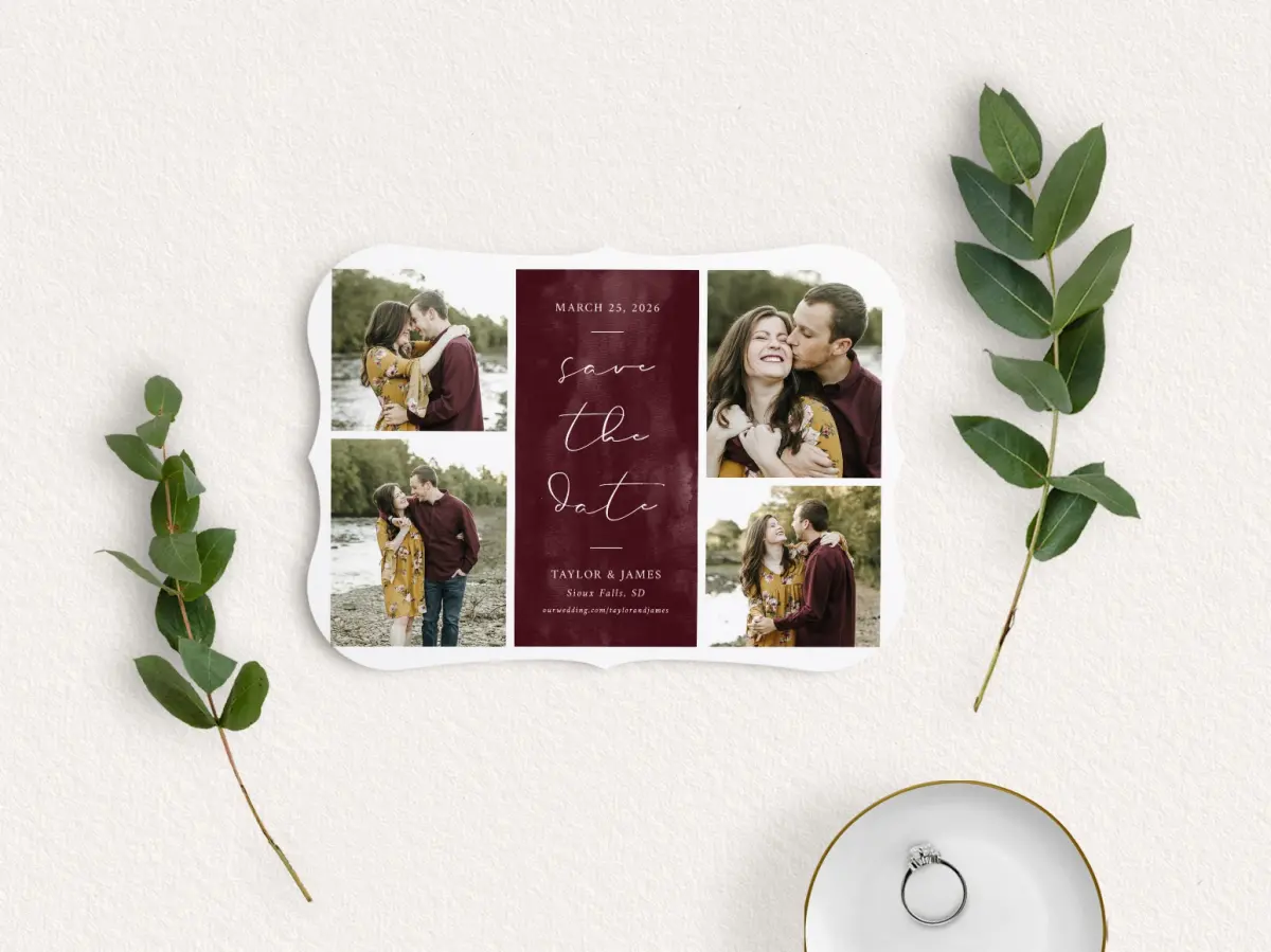 Save the Date Card with Optional Guest Addressing Service
