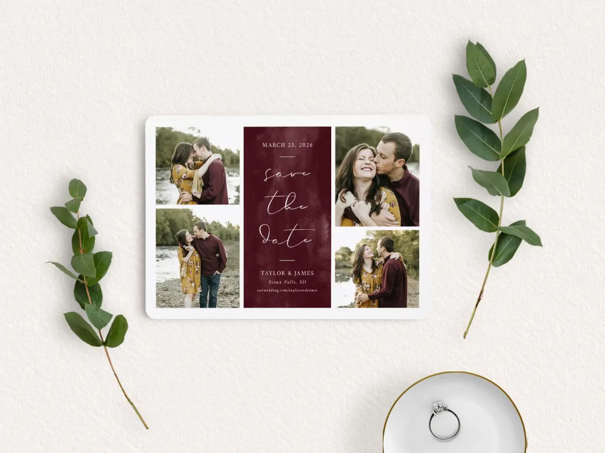 Save the Date Card with Optional Guest Addressing Service