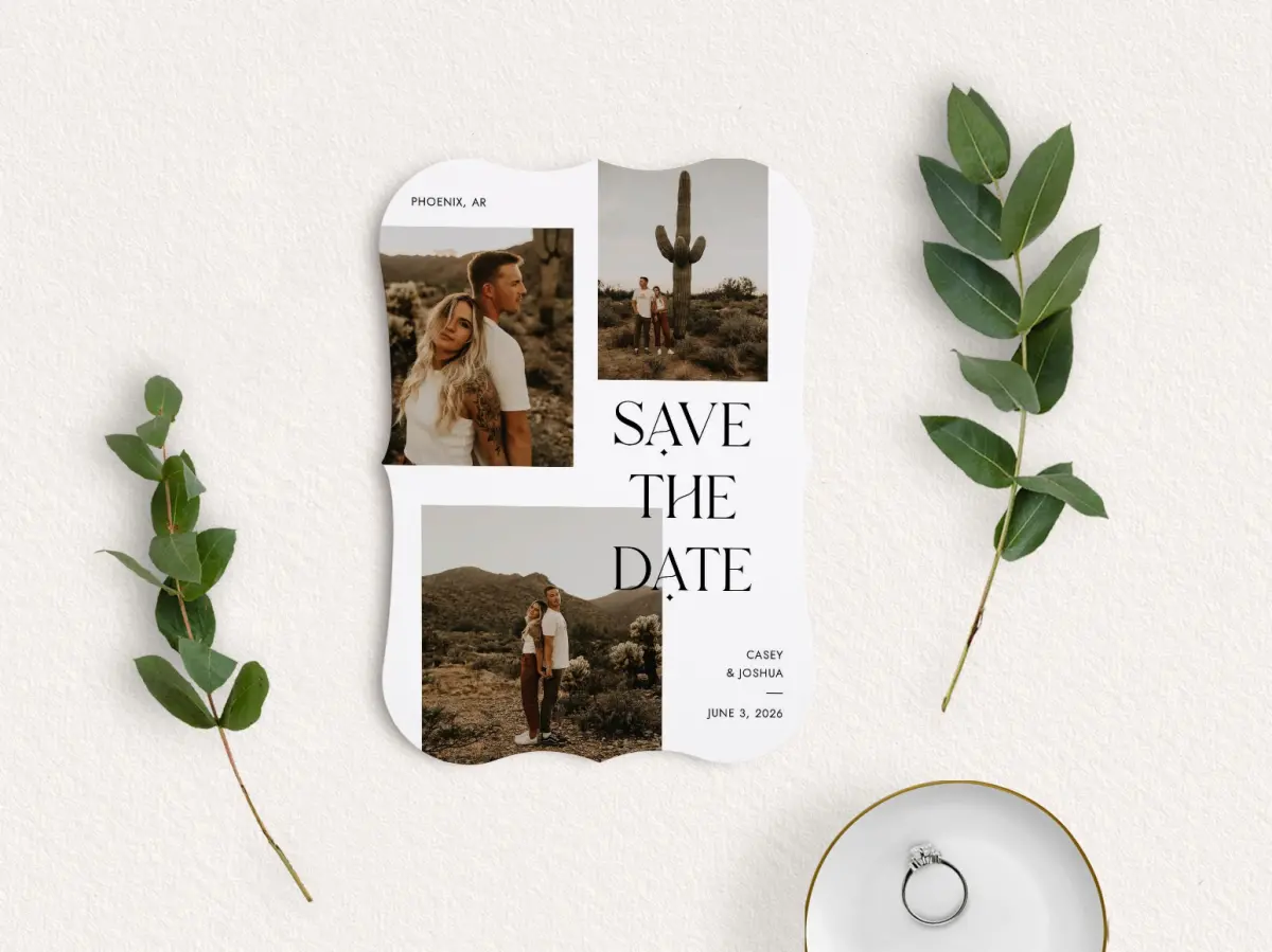 Save the Date Card with Optional Guest Addressing Service