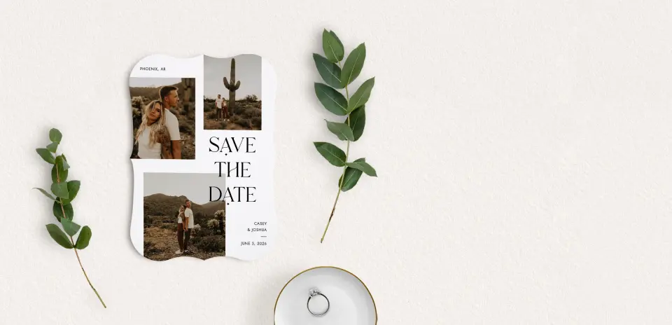 Save the Date Card with Optional Guest Addressing Service