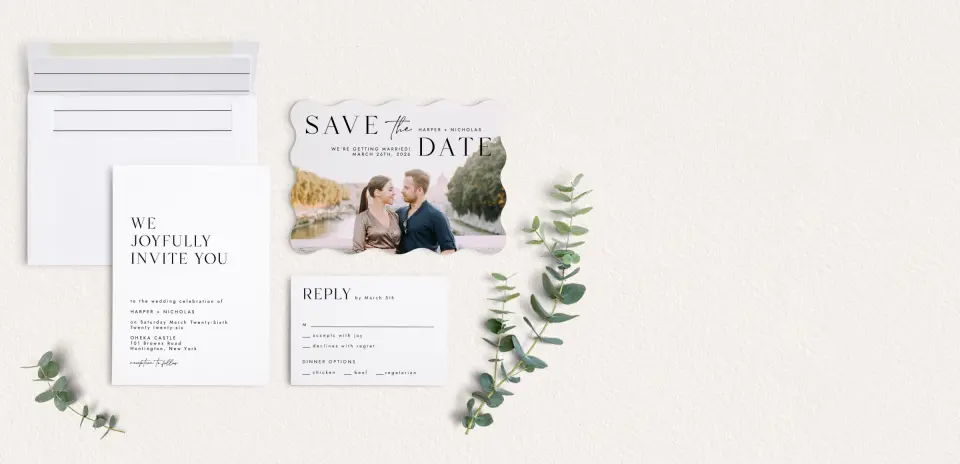 Front of Save the Date Card