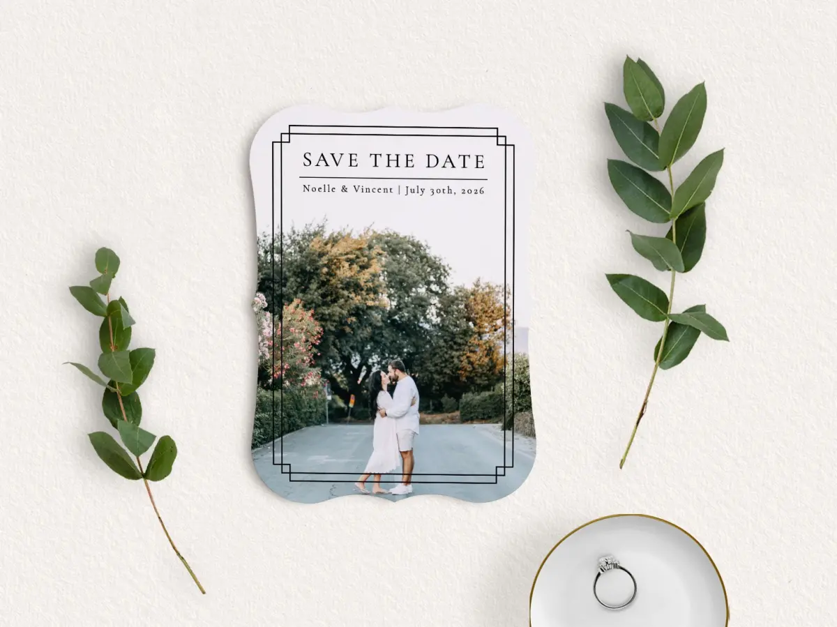 Save the Date Card with Optional Guest Addressing Service
