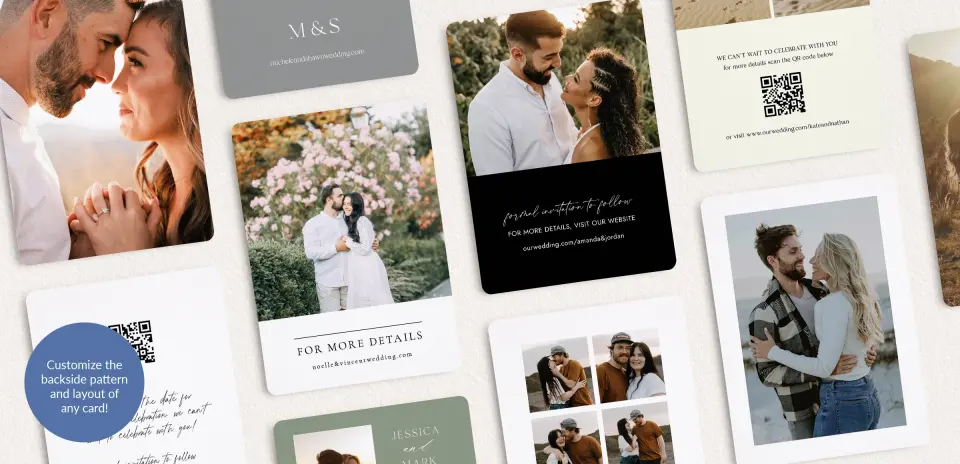 Back of Save the Date Card