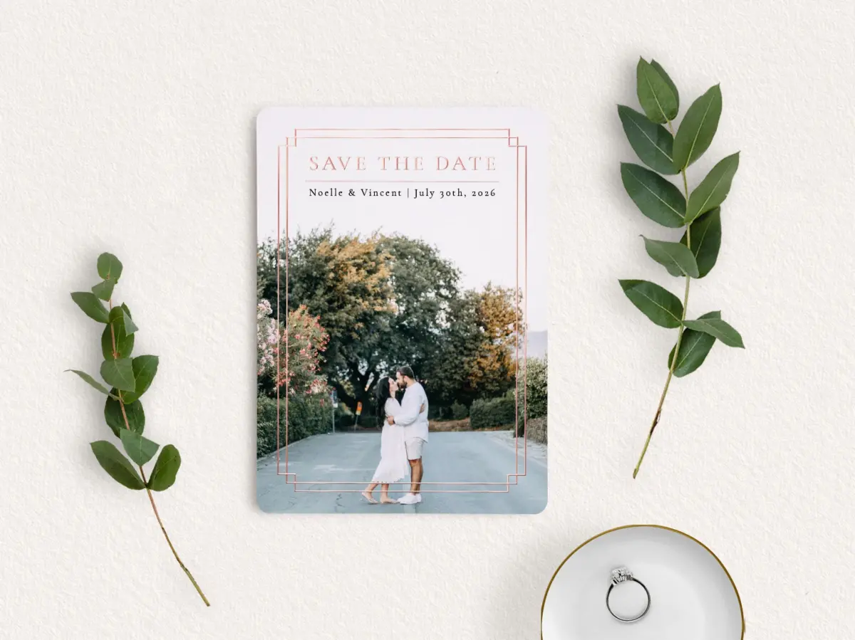 Save the Date Card with Optional Guest Addressing Service