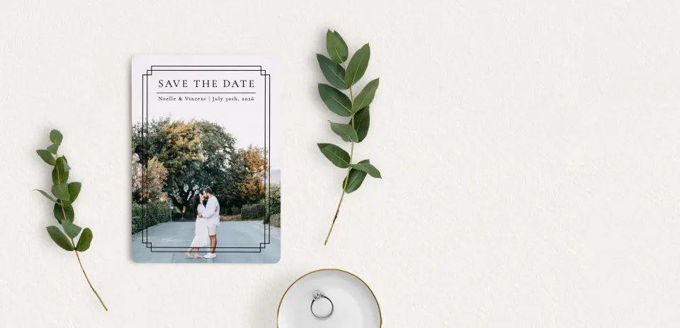 Save the Date Card with Optional Guest Addressing Service