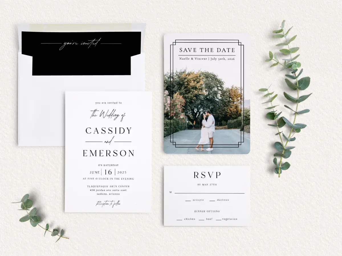 Front of Save the Date Card