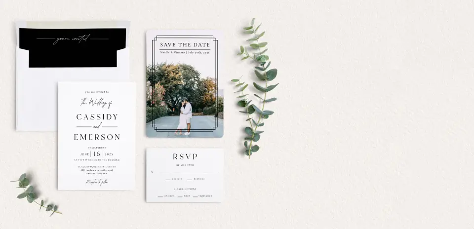 Front of Save the Date Card