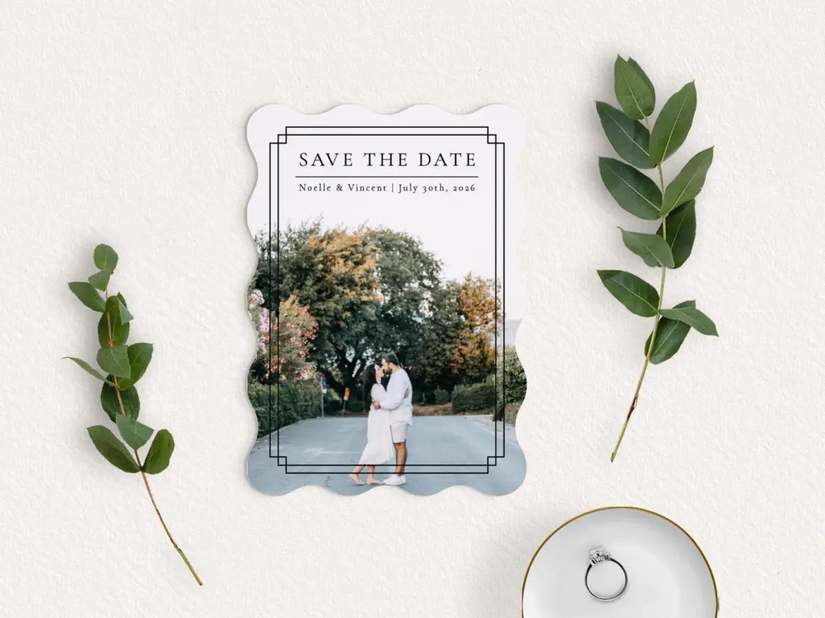 Save the Date Card with Optional Guest Addressing Service