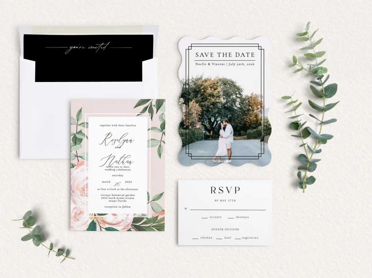 Front of Save the Date Card