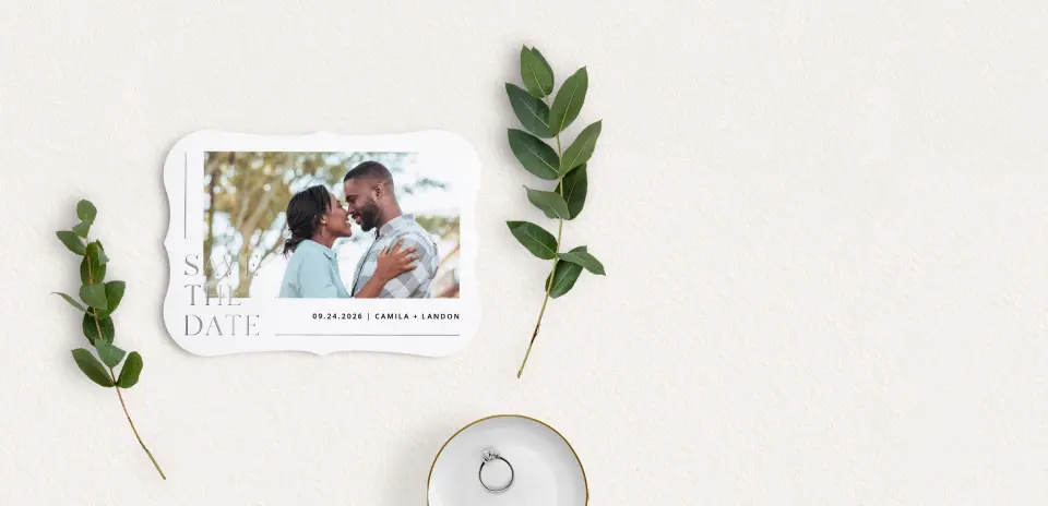 Save the Date Card with Optional Guest Addressing Service