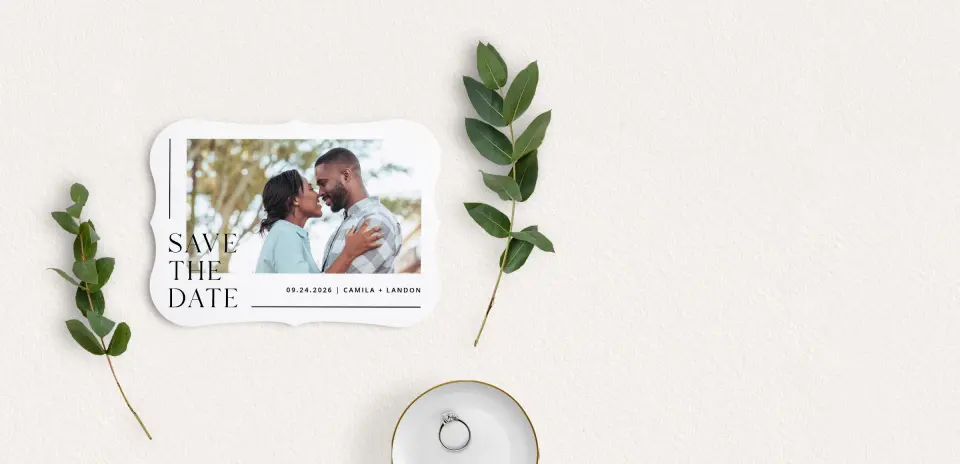 Save the Date Card with Optional Guest Addressing Service