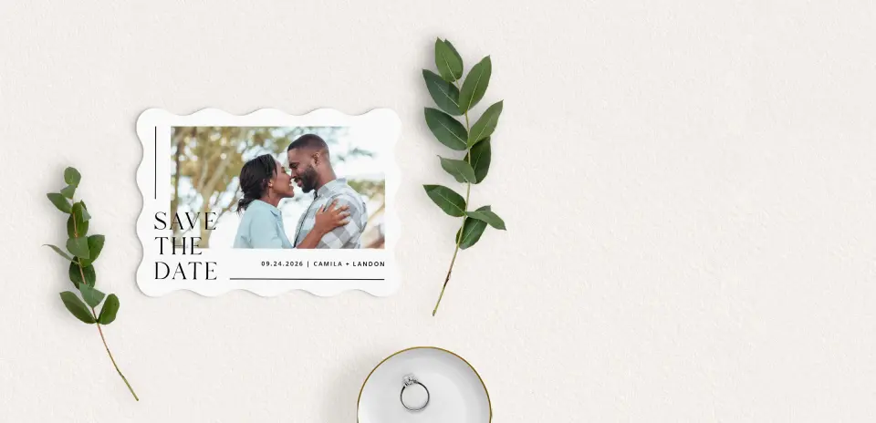Save the Date Card with Optional Guest Addressing Service